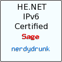 IPv6 Certification Badge for nerdydrunk